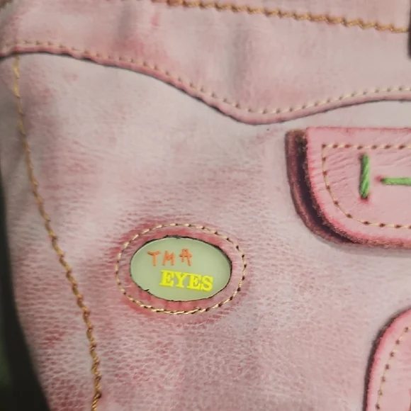 Trendy Pink and Green Lace-Up Women's Boots - Picture 3 of 4